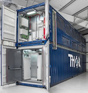 Datacontainere inne i Thor Data Center, Island