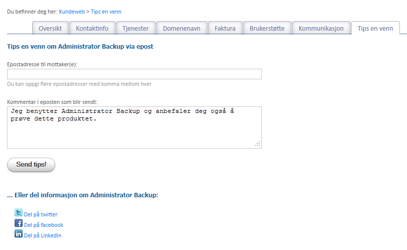 Tips en venn